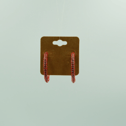 Stoned Hoop Earrings