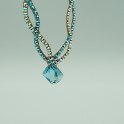 Light Blue & Crystal AB Necklace
