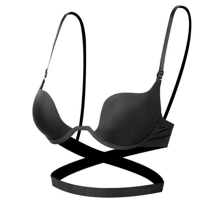 ZYM Dance Style Nude-Up Bra #NY U-Shaped Black Dance Bra with Removable Elastic Band PRA 1018 in Stock