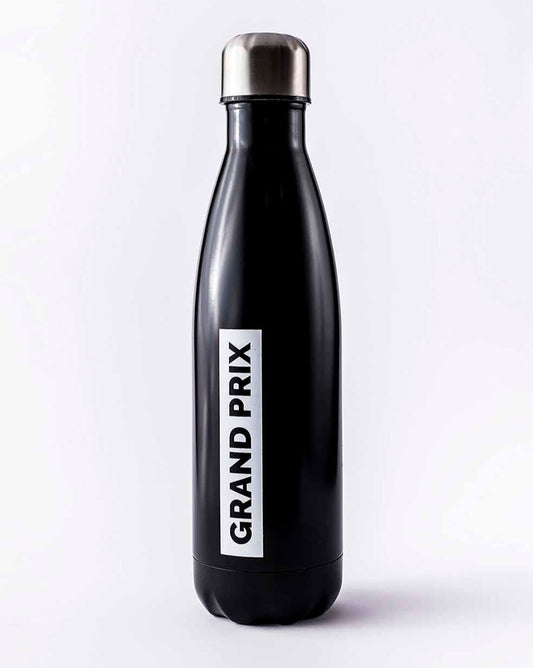 Grand Prix Stainless Steel Water Bottle in Black