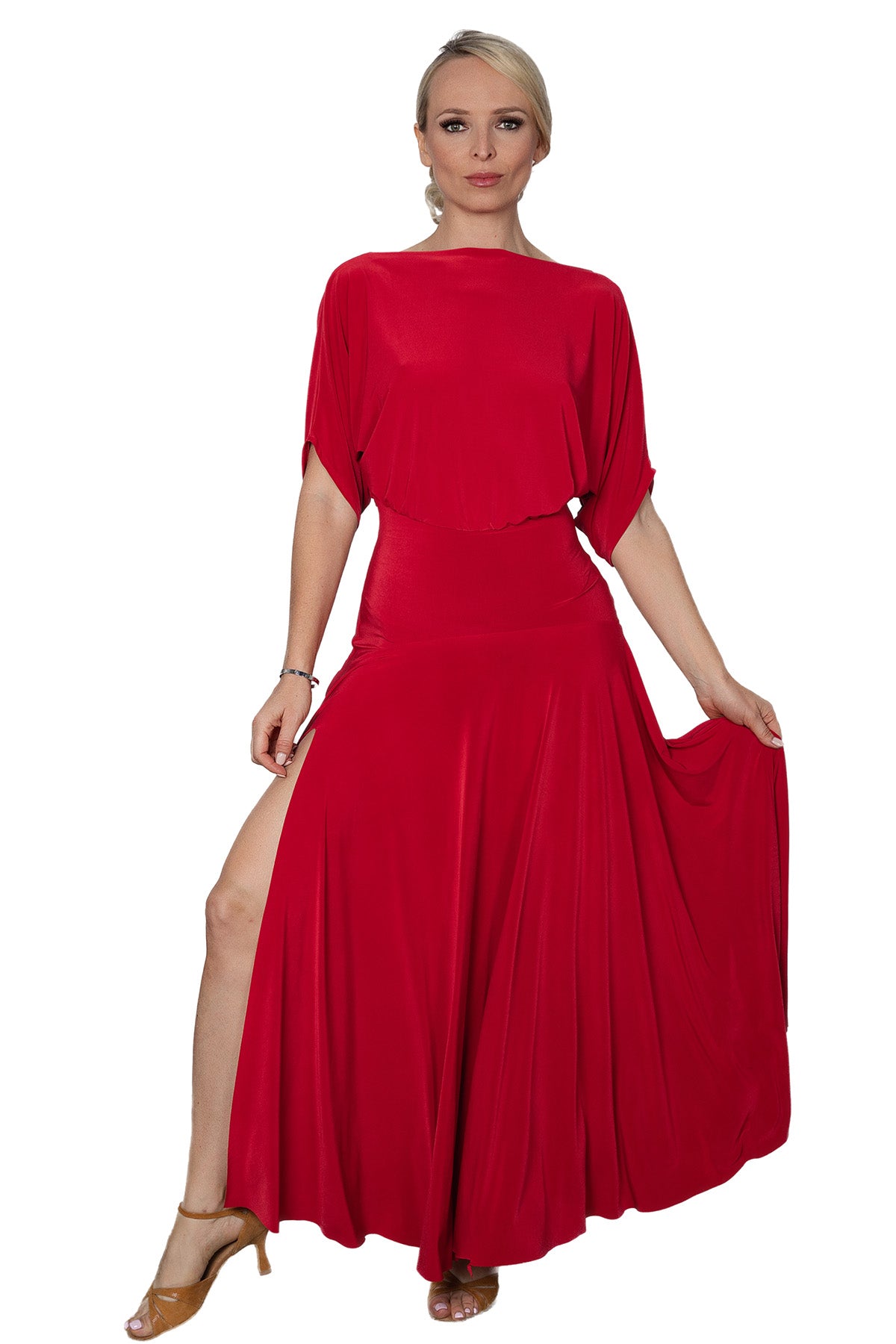 red dress for ballroom Dance America D2402 Dress – Jeravae
