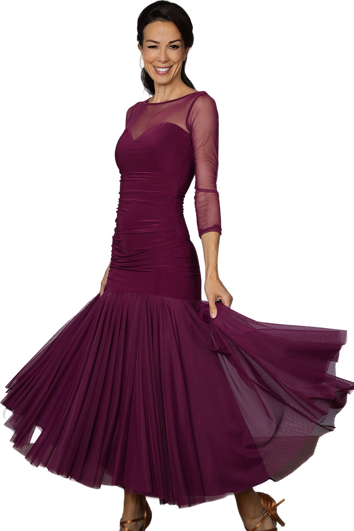 Dance America D2406 Dress, Wine / 2-6