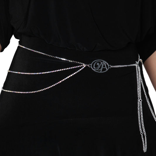 Three rhinestone chains in Dance America belt