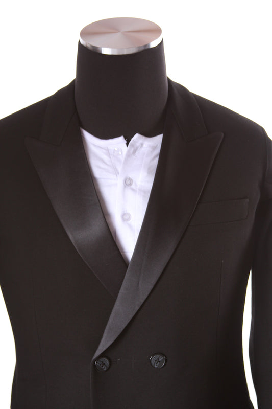Men's Jacket with Peak Lapel and Pocket