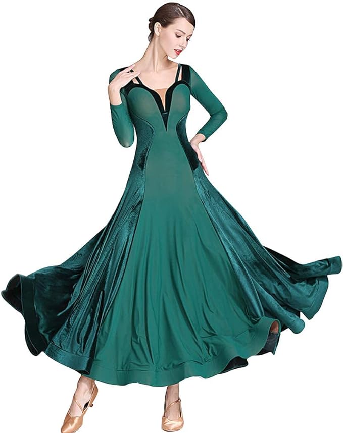 Velvet Ballroom Practice Dress with Mesh Pra 481_sale Velvet Ballroom Practice Dress with Mesh Pra 481_sale