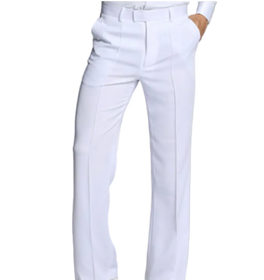 Men's Latin or Ballroom Dance Pants in White