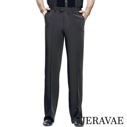 Men's Latin or Ballroom Dance Pants with Pockets and Belt Loops Available in White and Black MP10 in Stock