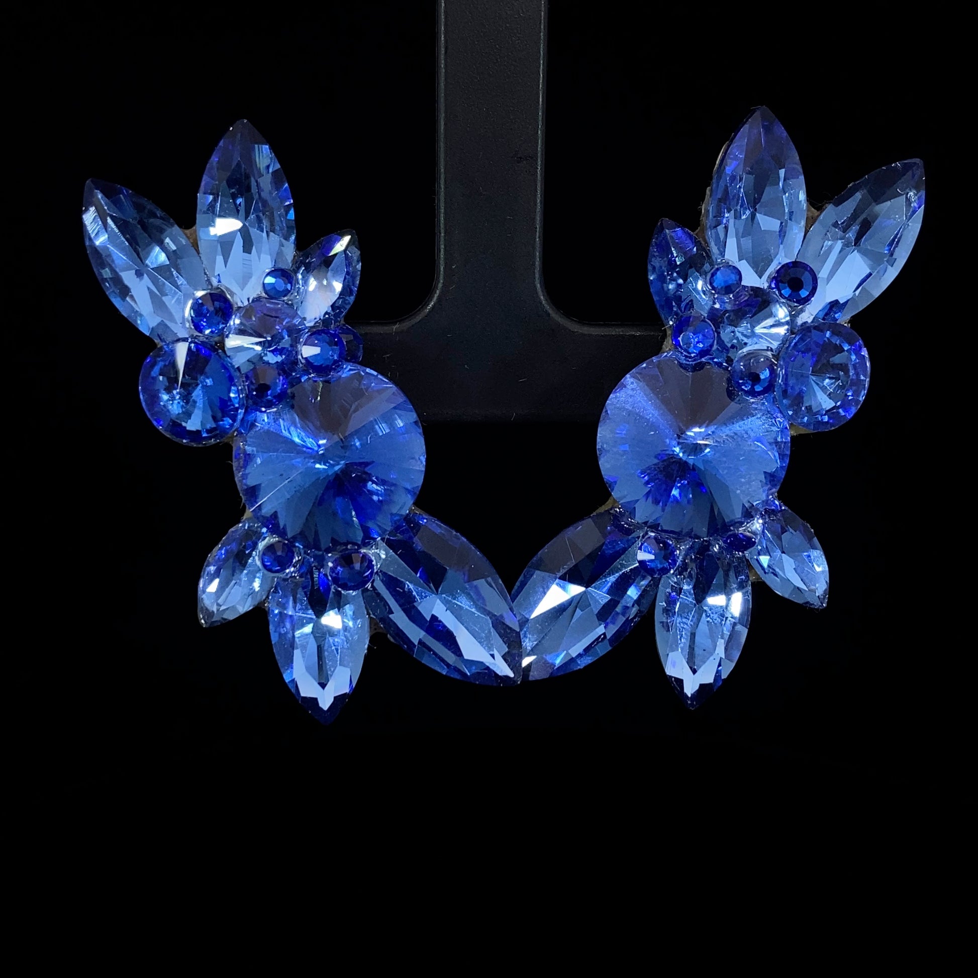 Blue ballroom dance earrings