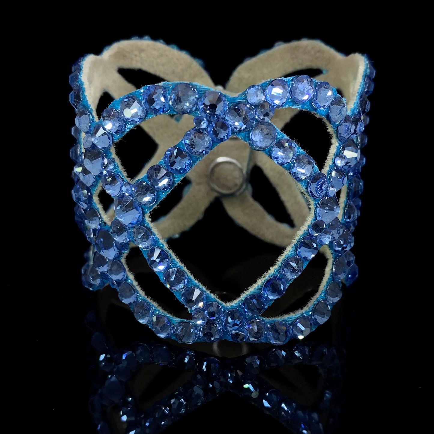 Light blue stones on ballroom bracelet