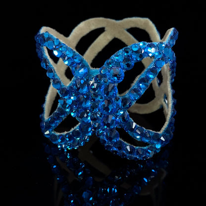 Blue stones on ballroom dance bracelet