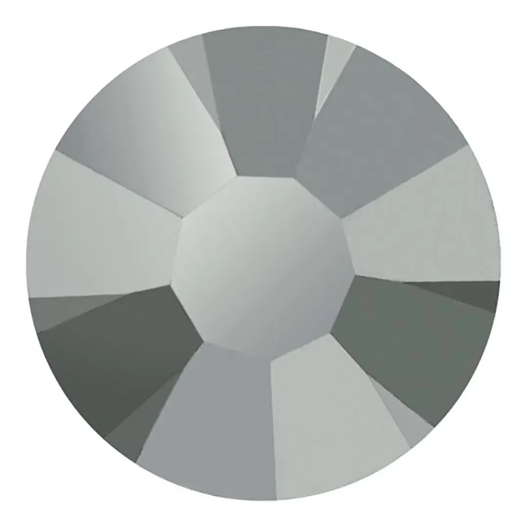 Preciosa Crystal Flat Back Jet Silver Flare