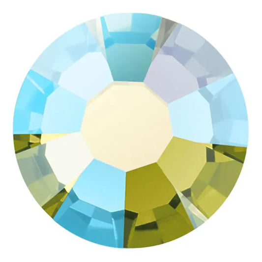 Preciosa Crystal Flat Back Olivine AB and Olivine