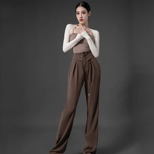 Women's Long Sleeve Top and/or Brown Pants Pra 1436