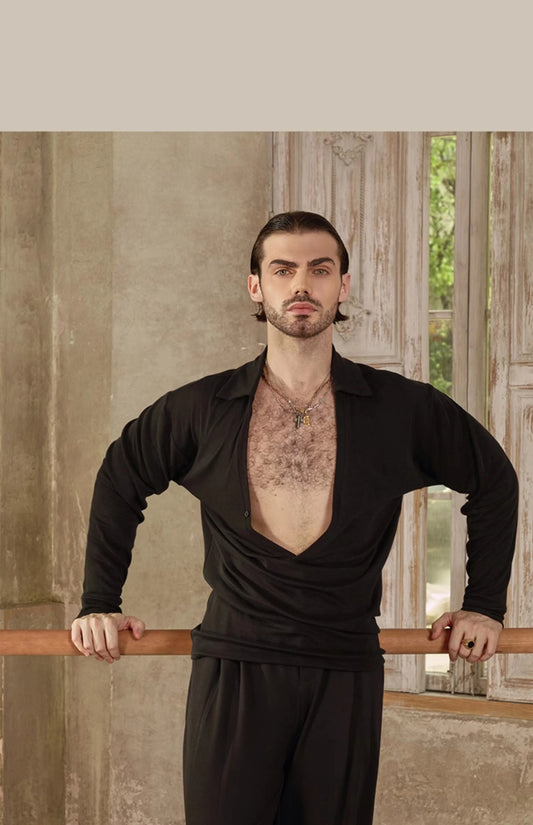 ZYM Men Latin Dance Top Pra 1445