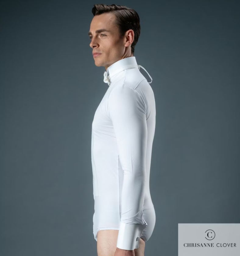 White shirt for men's competition dance