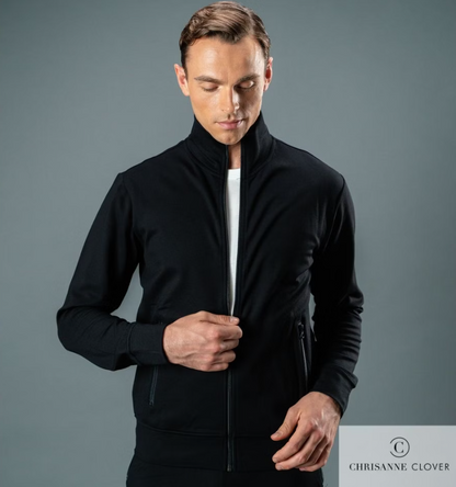 Athletic jacket in men's tracksuit