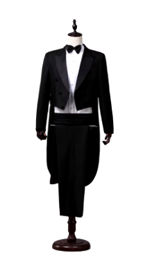 Men's Black Tail Coat Jacket PRA1197_SALE