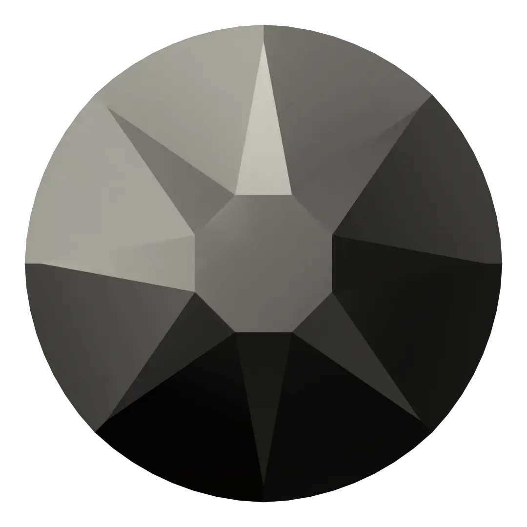 Swarovski Crystal Jet Hematite Flatback Rhinestones in SS20 or
