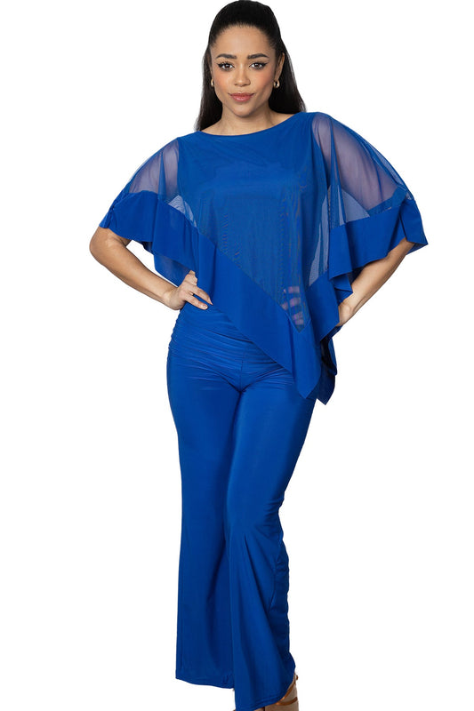 Blue ballroom dancing pants