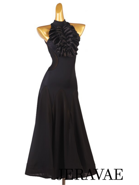 Sleeveless Black Halter Dress PRA 894