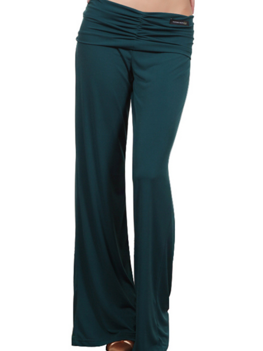 Victoria Blitz ST002 Women's Green Practice or Teaching Dance Pants with Ruched Waistband PRA 890 in Stock