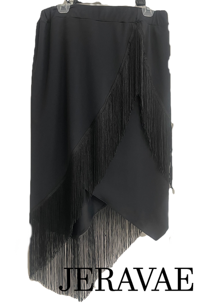 Black fringe dance skirt for ladies