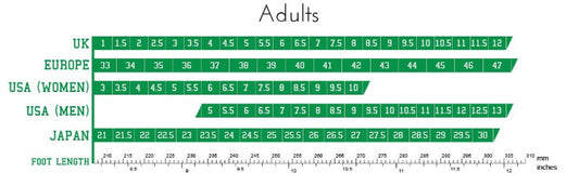 Ray Rose Shoe Size Chart