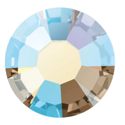 Preciosa Crystal Flat Back Smoked Topaz AB and Smoked Topaz