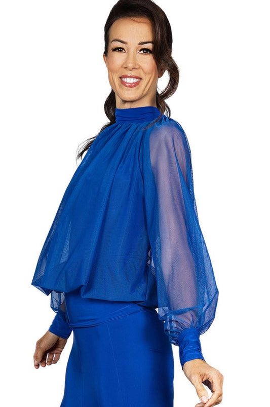Women's Demure Powermesh Ballroom Practice Top
