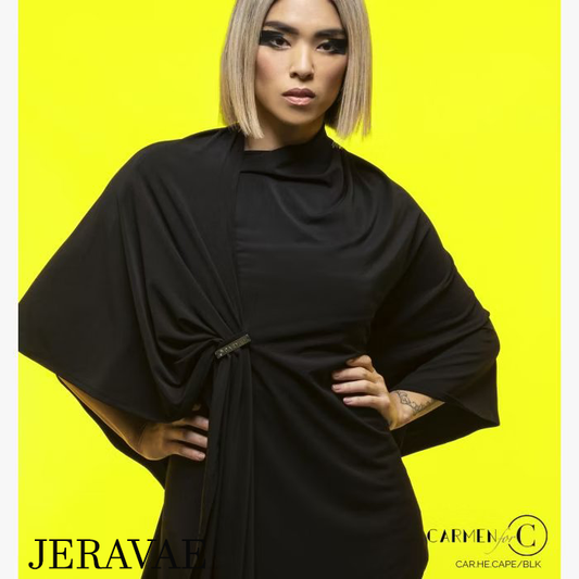 Hedy black draping crape accessory with various ways to wear