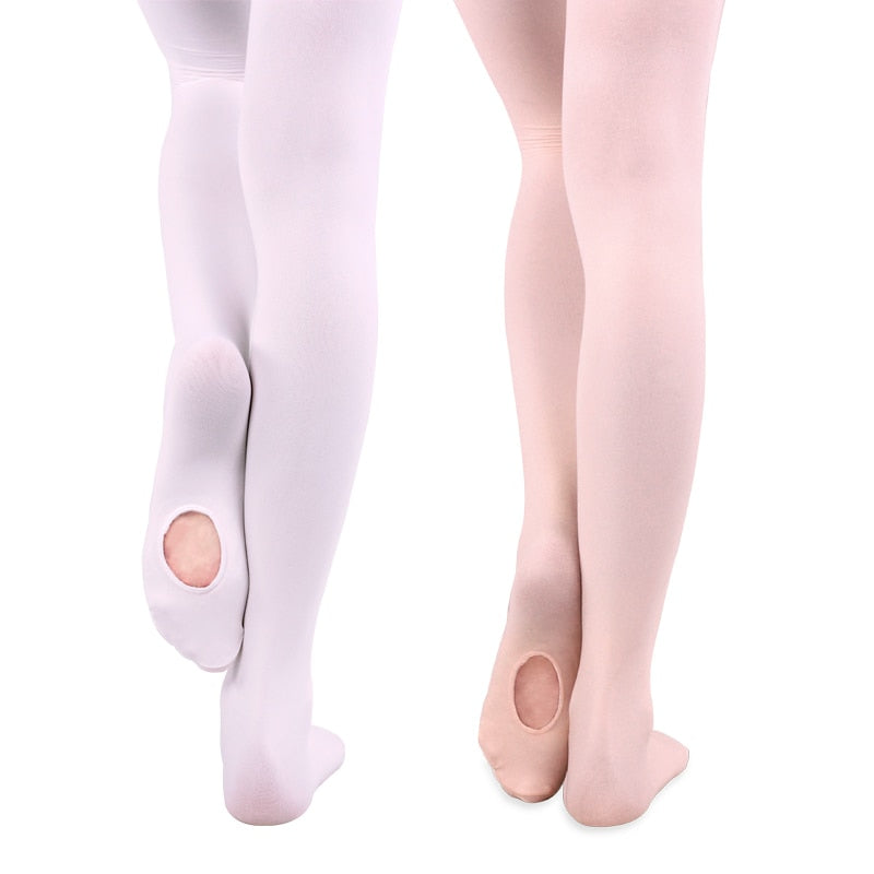 Beverly White or Tan Girl's or Boy's Footed Ballet Dance Tights Available  in White and Nude Pink