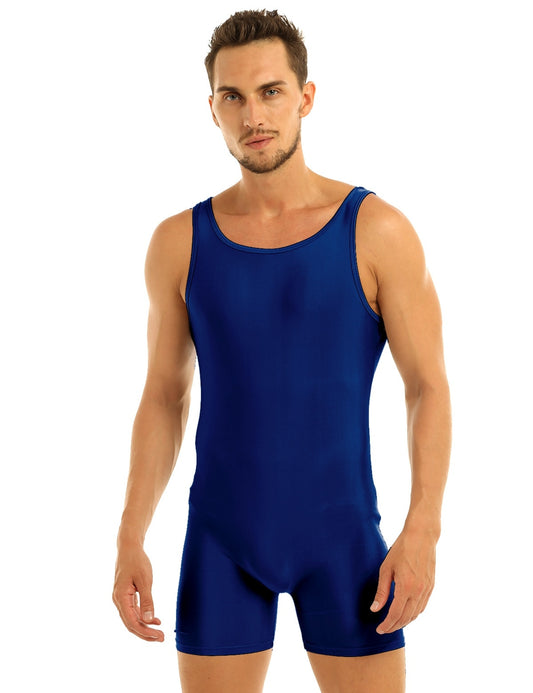 Dance Unitard Shorts in Navy Blue