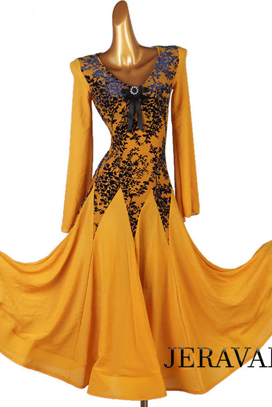 Yellow Ballroom Practice Dress PRA 667_SALE