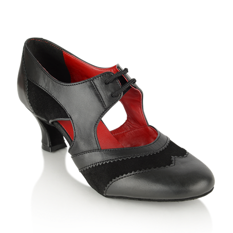Ray Rose L111 Lorna Lee Black Leather/Suede Ladies Practice Dance Shoe