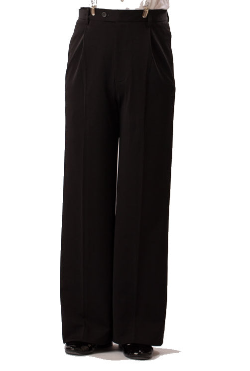 Men's Black Smooth or Standard Ballroom Pants with Belt Loops and Pockets MP54