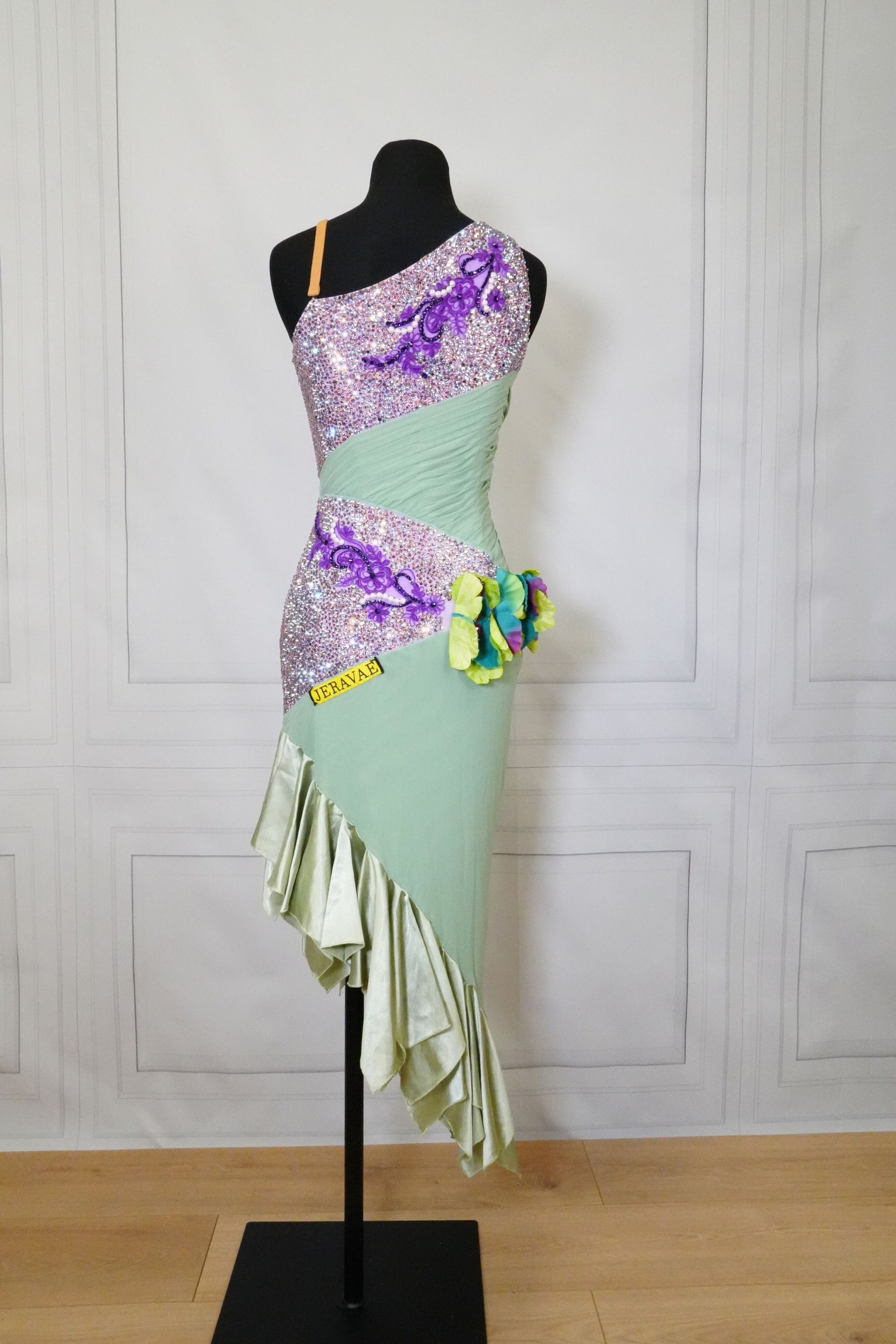 Sage Green and Lavendar Latin Dress Jeravae Sage Green and Lavendar Latin Dress Jeravae