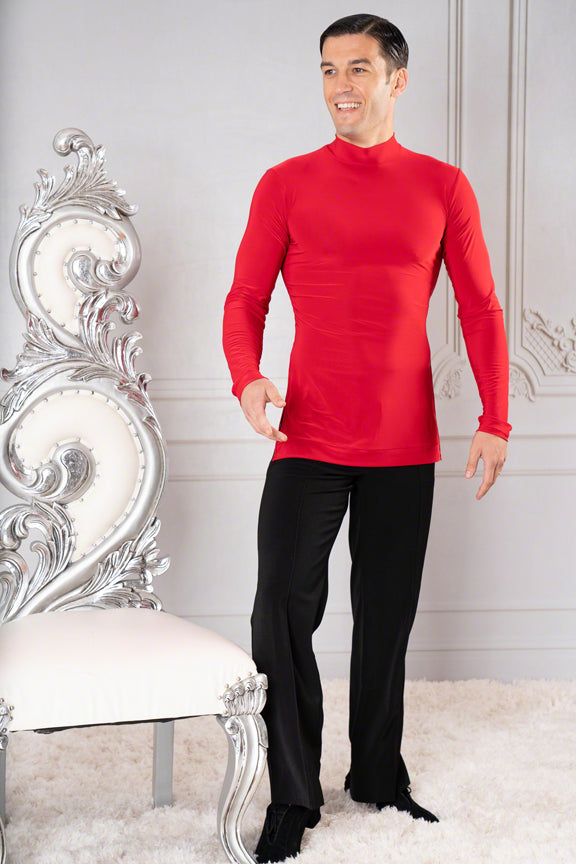 Men's Simple Turtleneck Ballroom Tunic without Trunks by Dance America MS6A