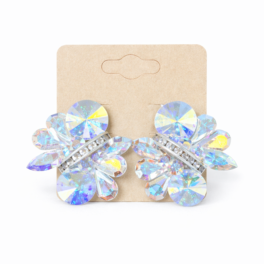 Clip on Cluster Earrings E028