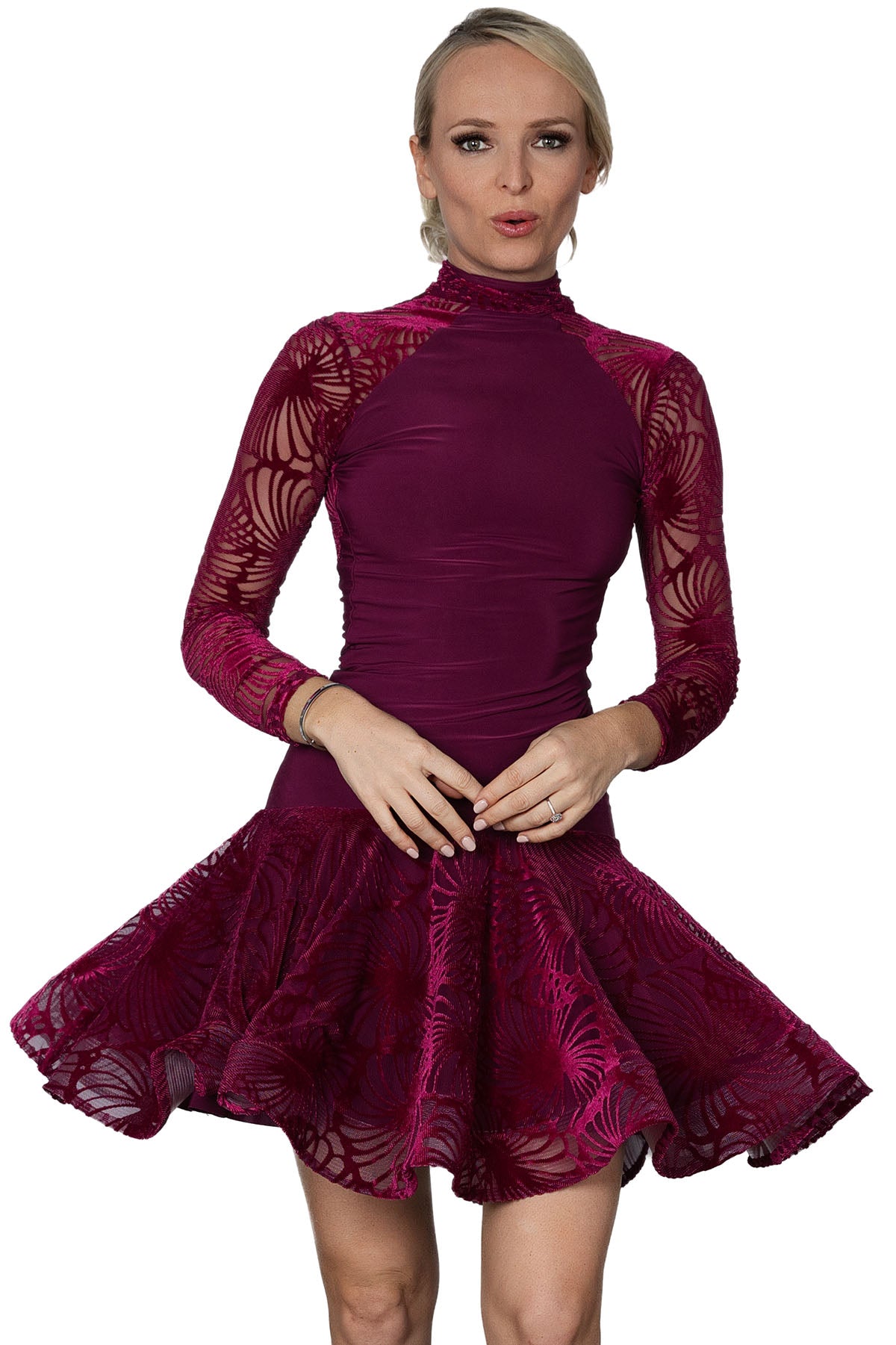 Dance America D2410 Dress, Wine / 6-10 Dance America D2410 Dress, Wine / 6-10