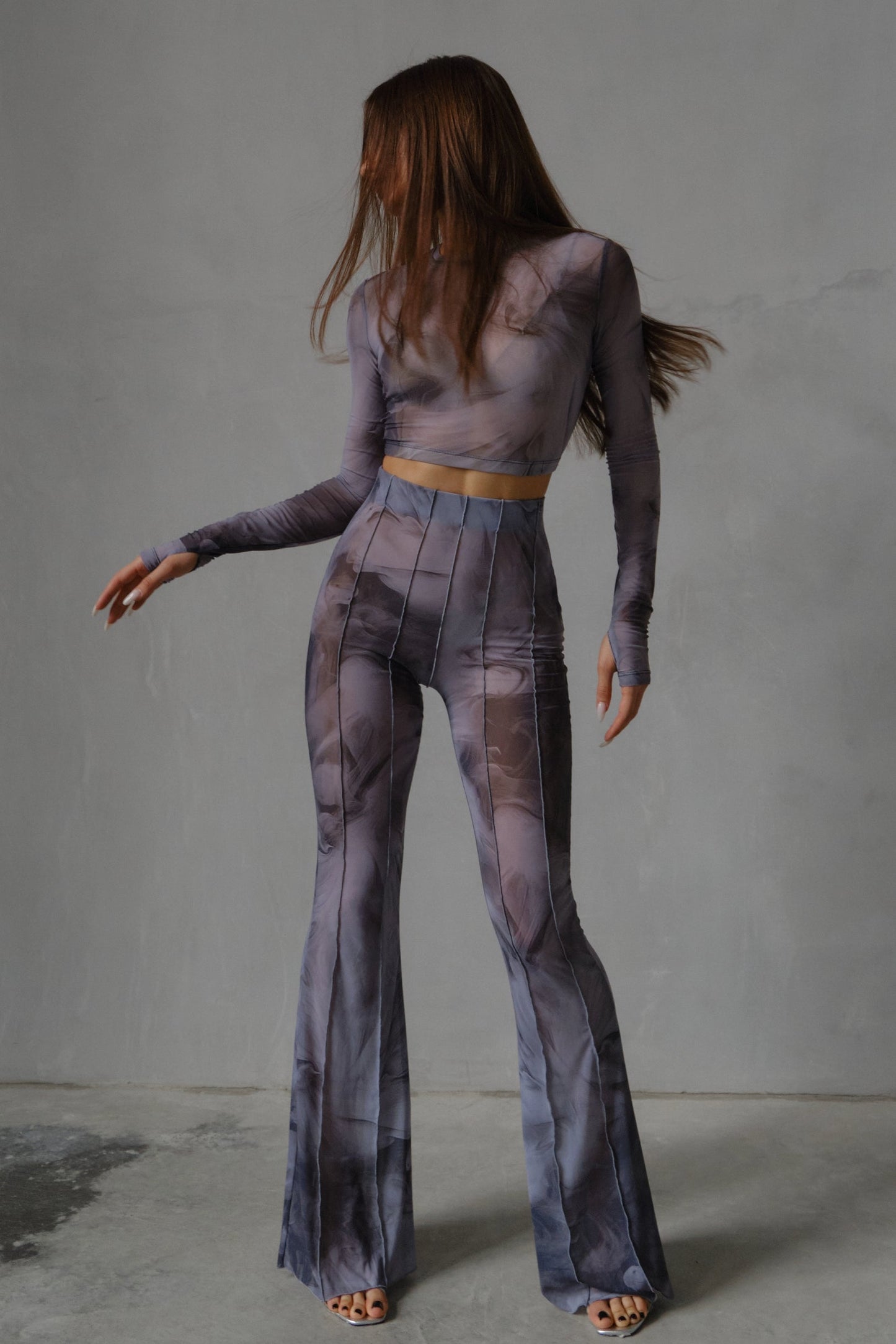 Danza Trousers Gaia Grey Pra 1697