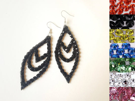 Large Chevron Earrings in Multiple Color E003