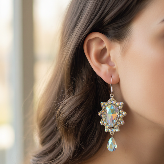 Crystal AB Drop Earrings
