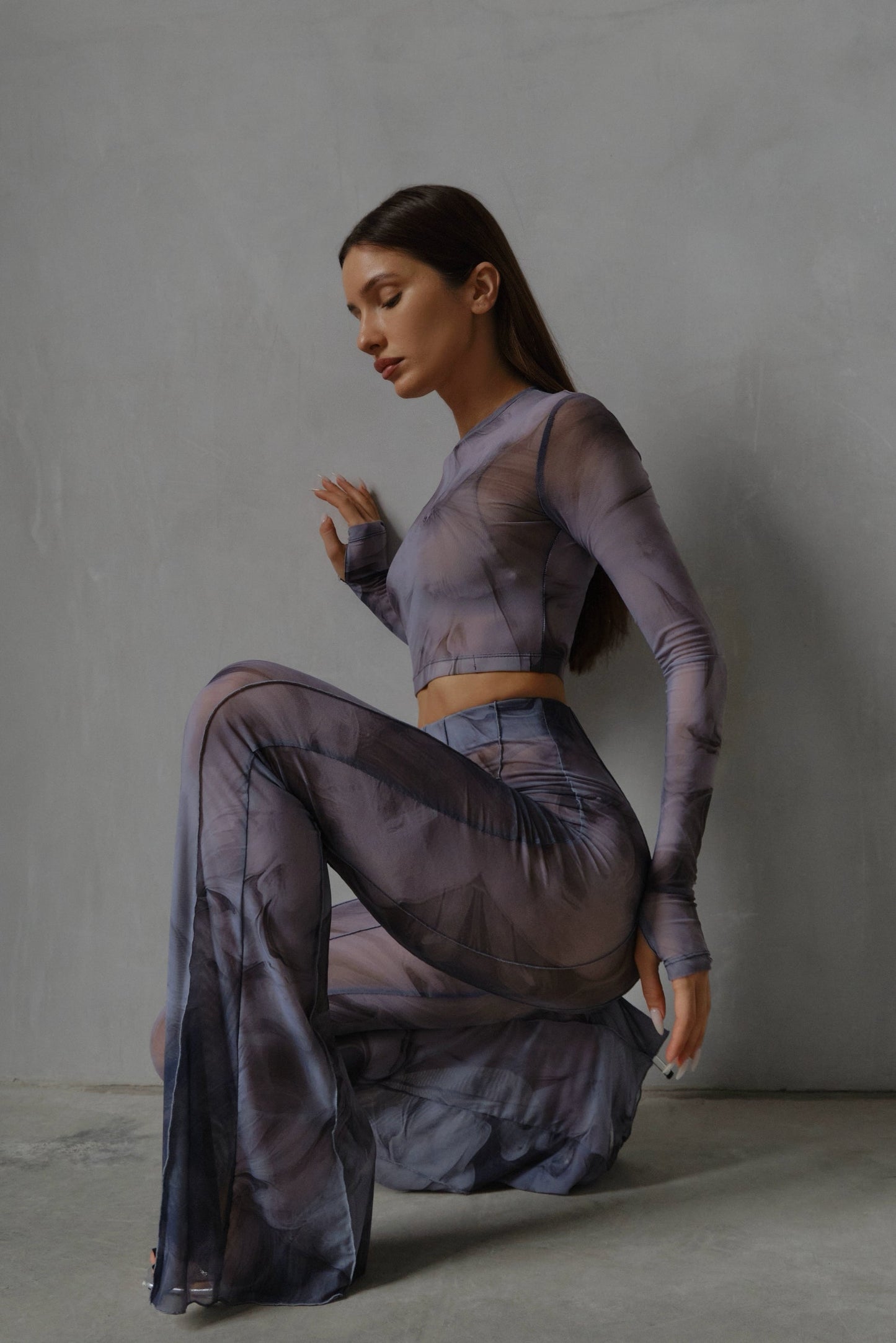 Danza Trousers Gaia Grey Pra 1697