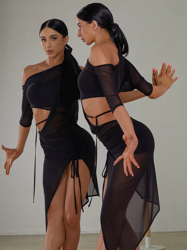 ZYM Mesh Latin Dress #2406_SALE