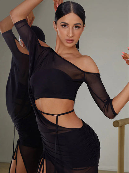 ZYM Mesh Latin Dress #2406_SALE