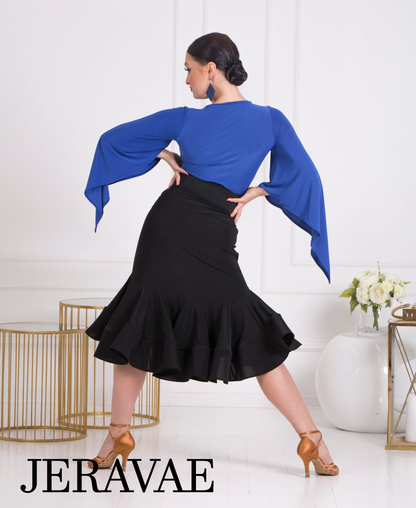 Body Positive Senga Dancewear LILY Latin or Ballroom Practice Top with Loose Sleeves Sizes XL-4XL PRA 1073 in Stock