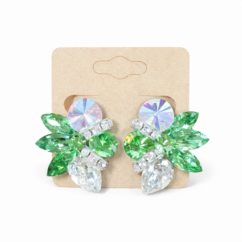 Clip on Cluster Earrings E028
