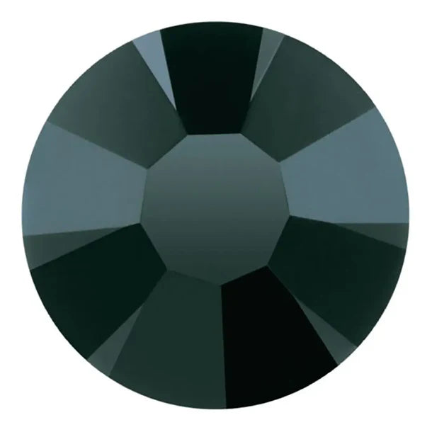 Preciosa Crystal Flat Back Jet Hematite and Jet