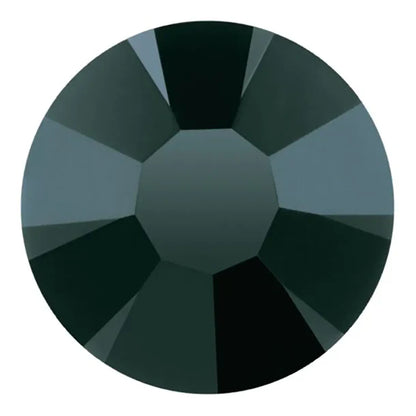 Preciosa Crystal Flat Back Jet Hematite and Jet
