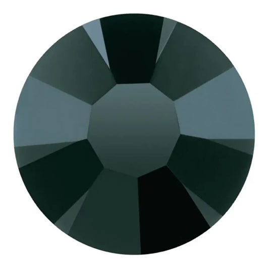 Preciosa Crystal Flat Back Jet Hematite and Jet
